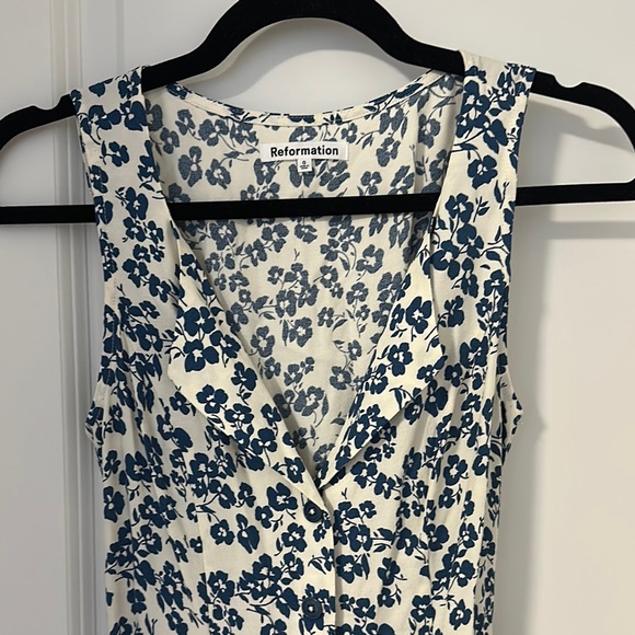 Reformation Blue and White Sheath Mini Dress - Picture 2 of 7